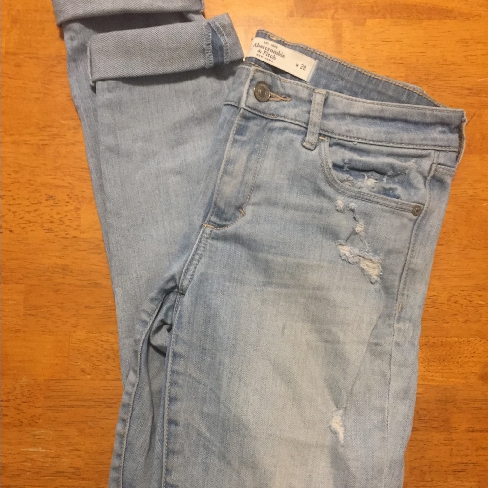 Abercrombie and Fitch. Distressed boyfriend jeans